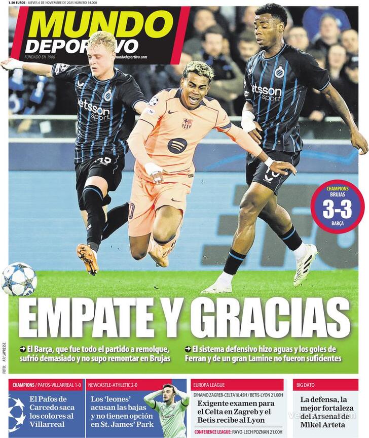 Capa Mundo Deportivo - 2025-11-06