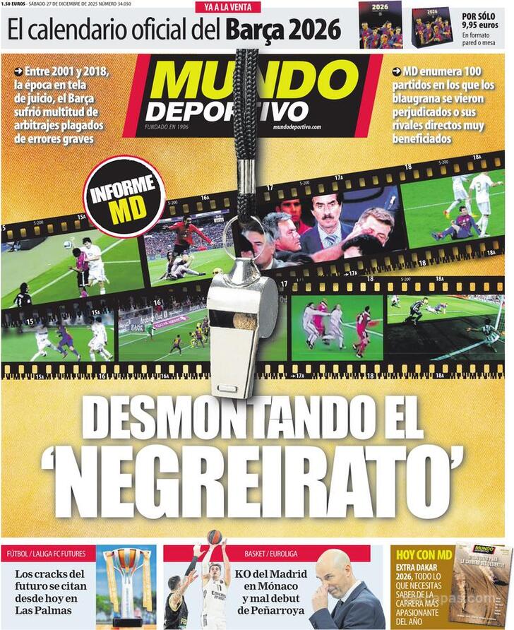 Capa Mundo Deportivo - 2025-12-27