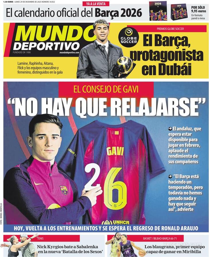 Capa Mundo Deportivo - 2025-12-29