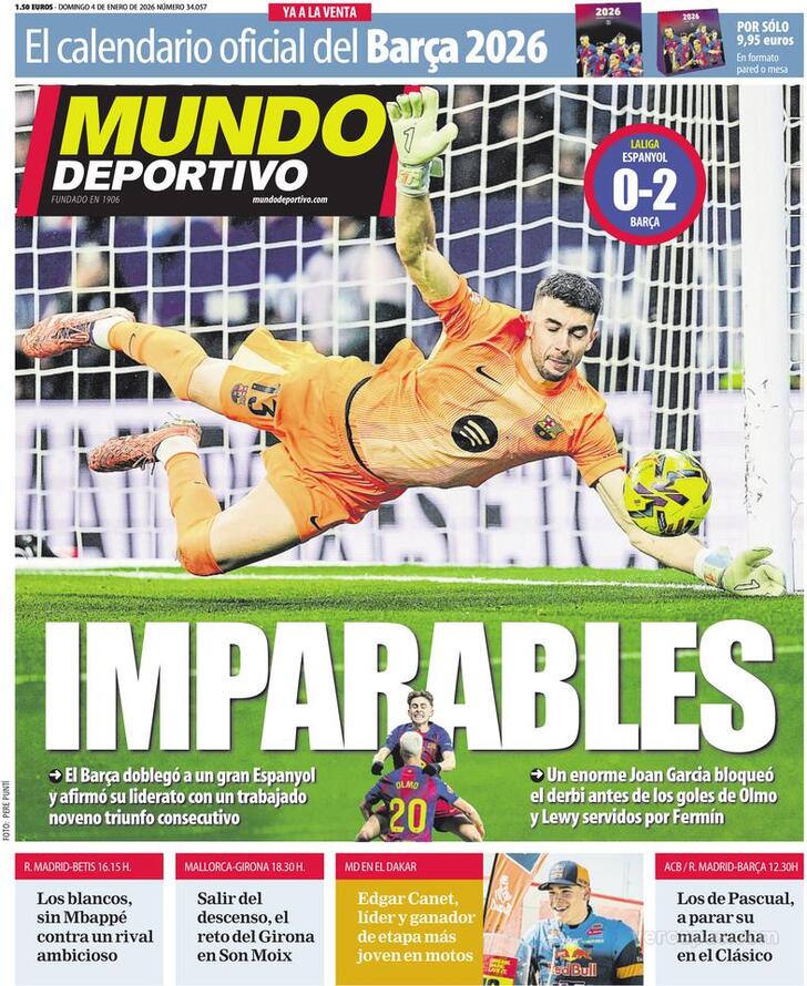 Capa Mundo Deportivo - 2026-01-04