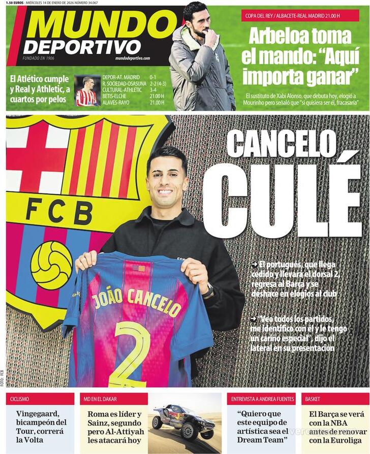 Capa Mundo Deportivo - 2026-01-14