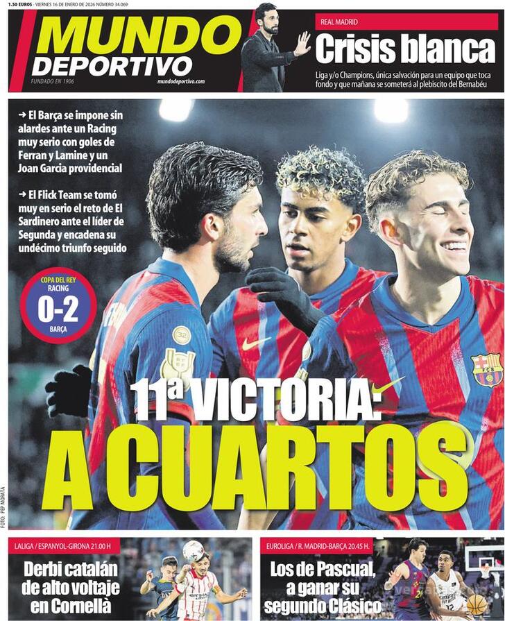 Capa Mundo Deportivo - 2026-01-16