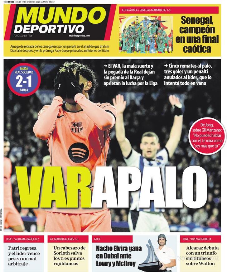 Capa Mundo Deportivo - 2026-01-19