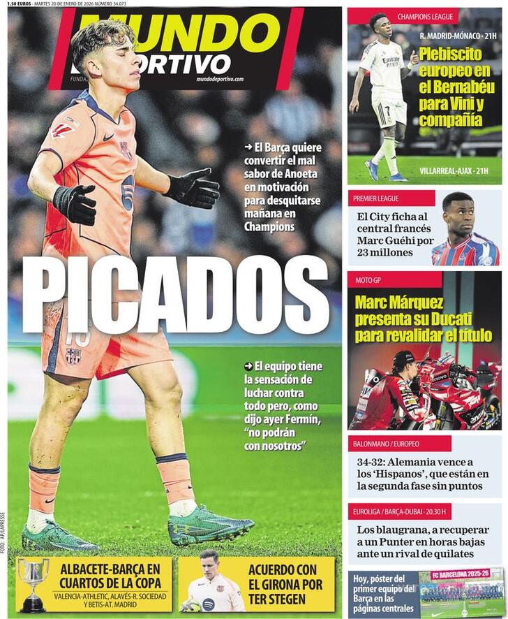 Capa Mundo Deportivo - 2026-01-20