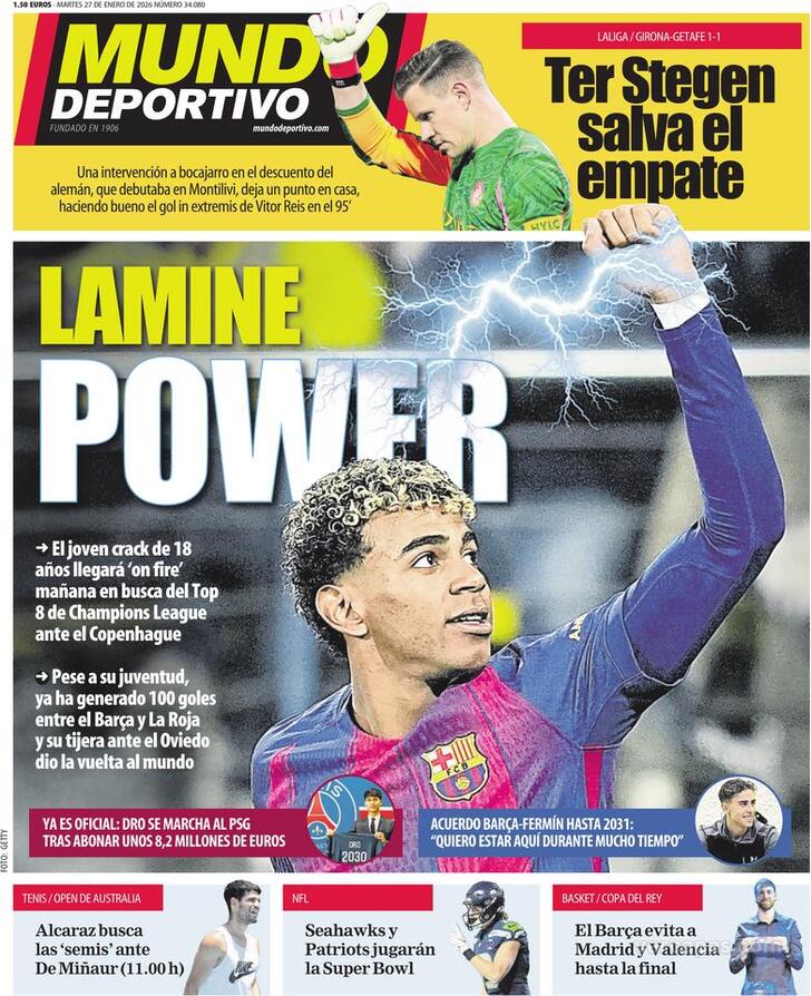 Capa Mundo Deportivo - 2026-01-27