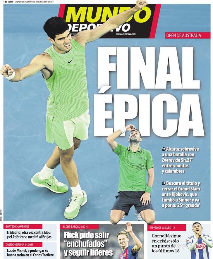 Capa Mundo Deportivo - 2026-01-31