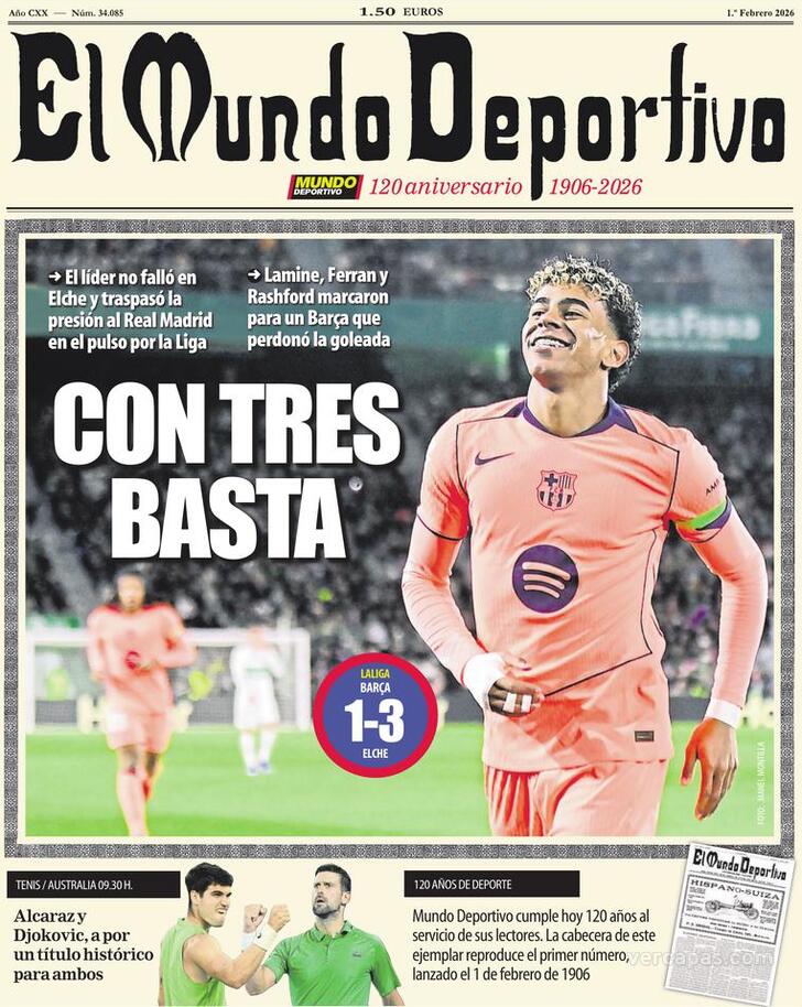 Capa Mundo Deportivo - 2026-02-01