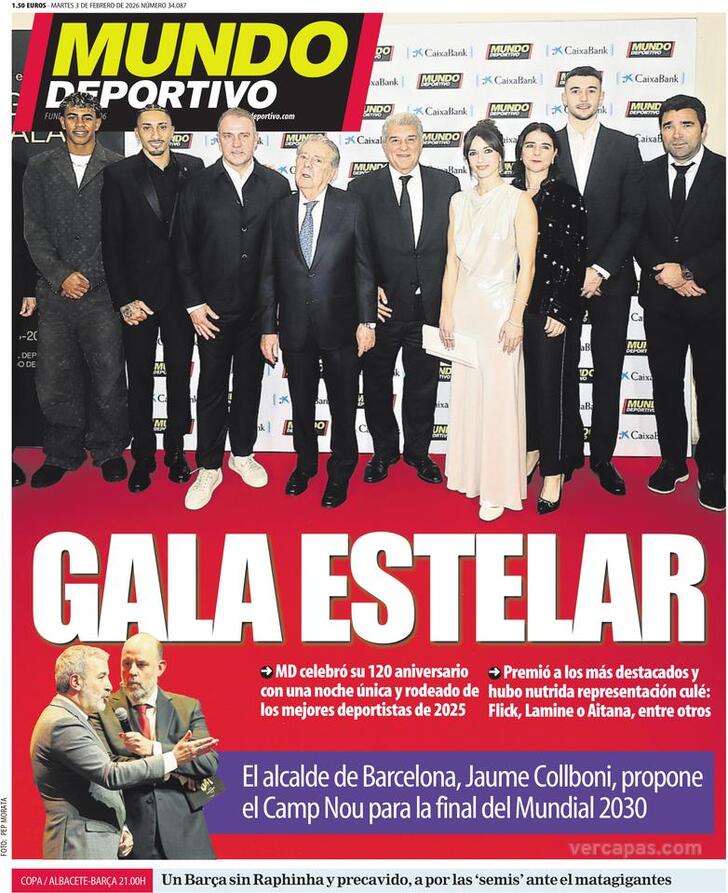 Capa Mundo Deportivo - 2026-02-03