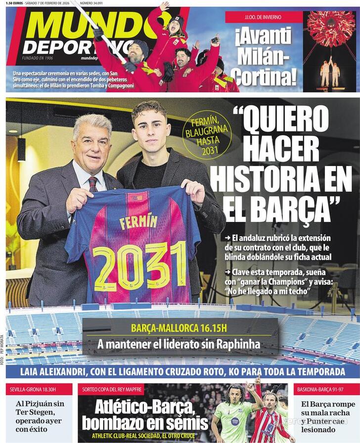 Capa Mundo Deportivo - 2026-02-07