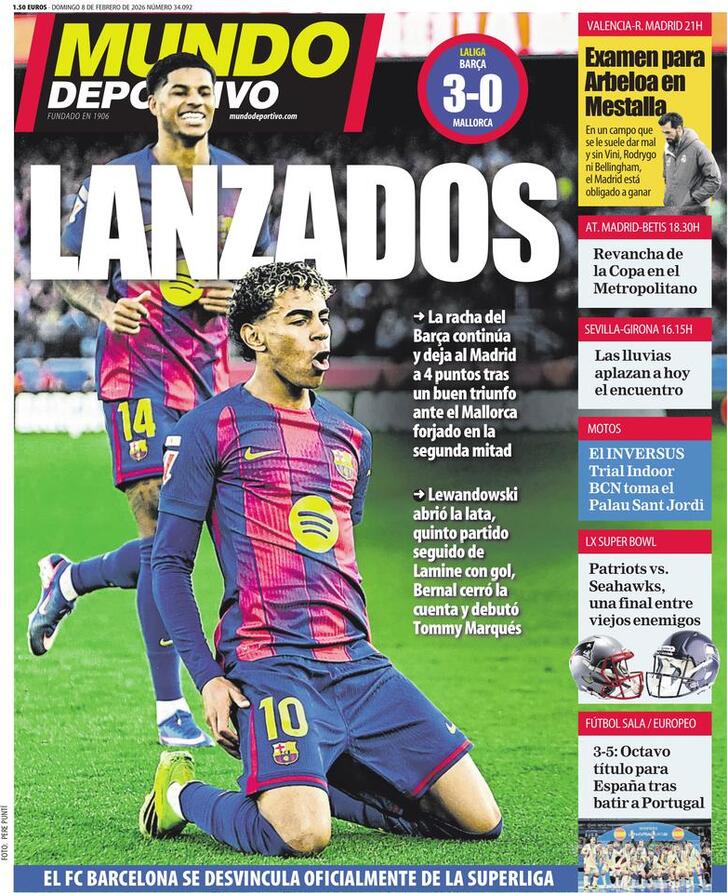 Capa Mundo Deportivo - 2026-02-08