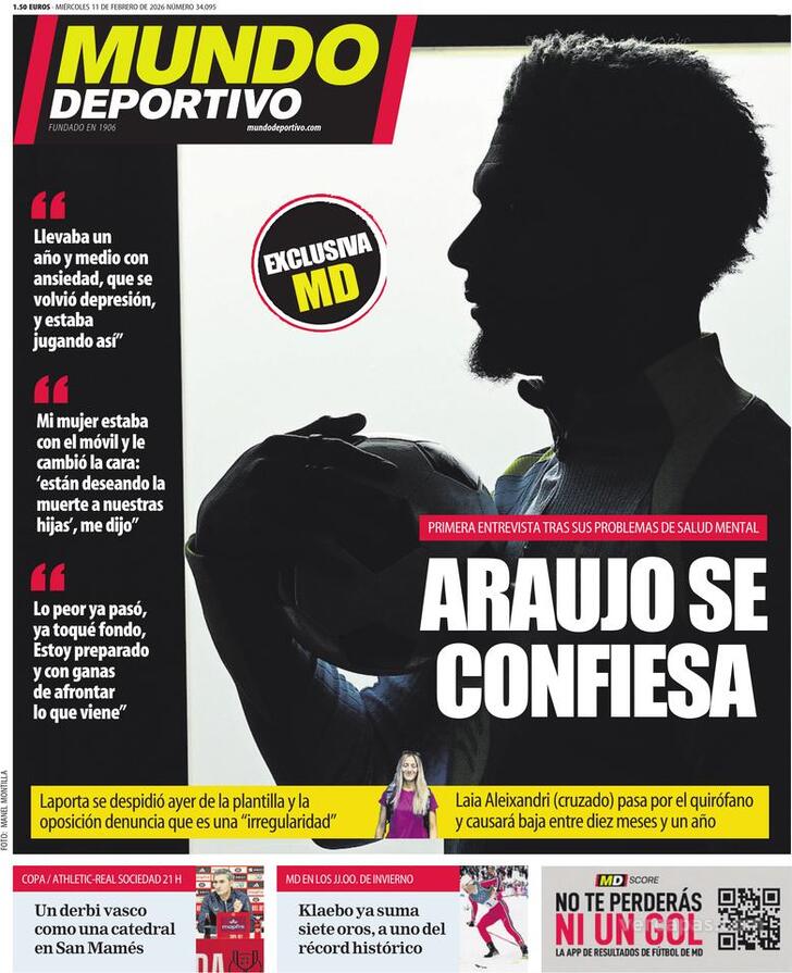 Capa Mundo Deportivo - 2026-02-11
