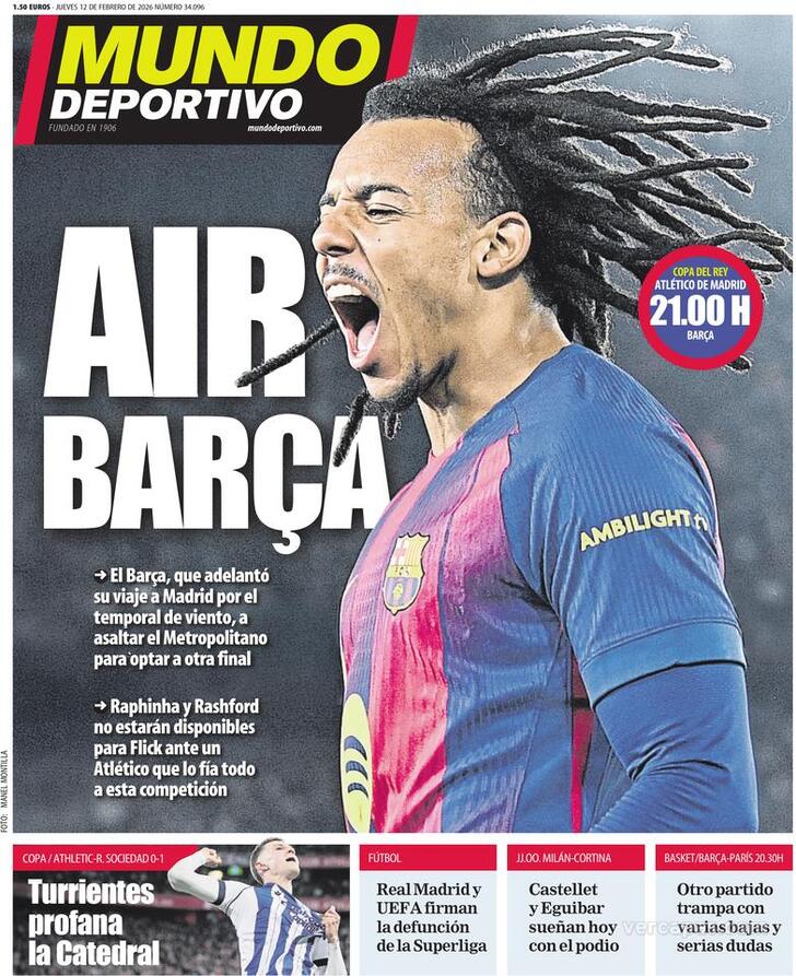 Capa Mundo Deportivo - 2026-02-12