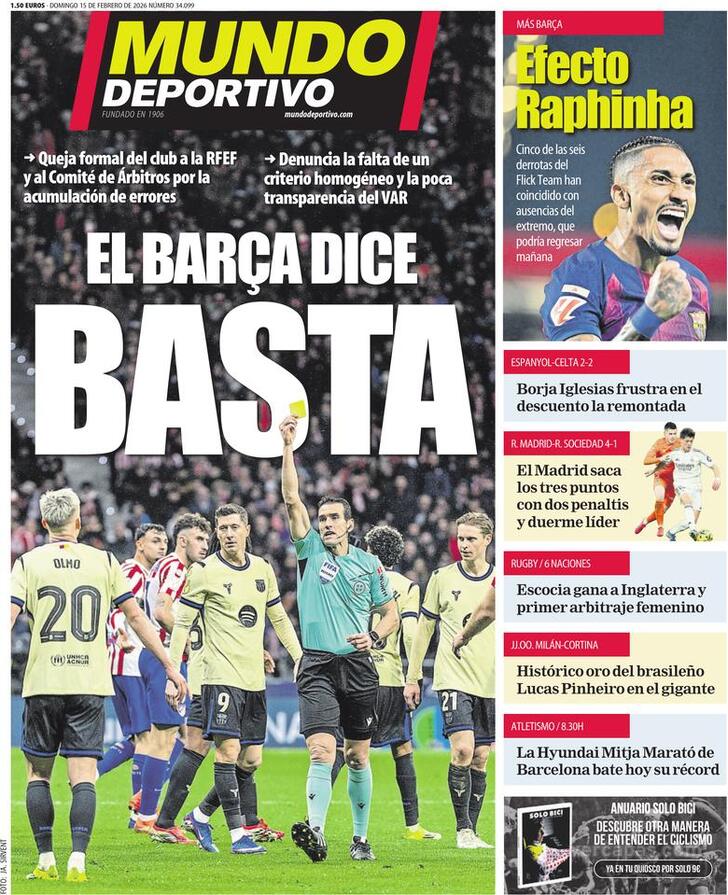 Capa Mundo Deportivo - 2026-02-15