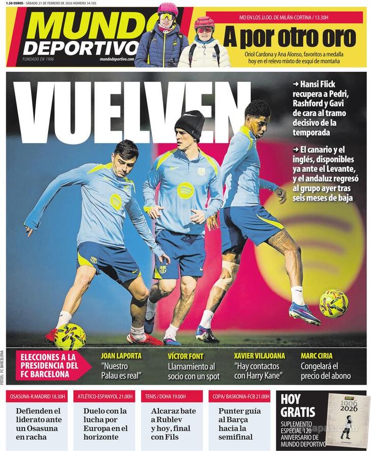 Capa Mundo Deportivo - 2026-02-21