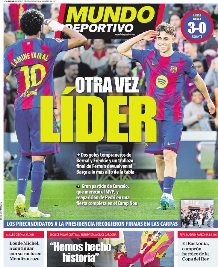 Capa Mundo Deportivo - 2026-02-23