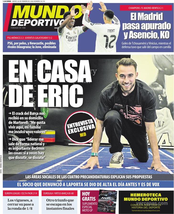 Capa Mundo Deportivo - 2026-02-26