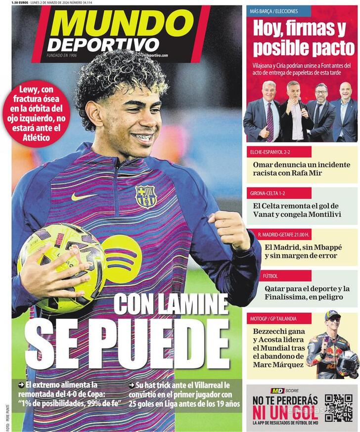 Capa Mundo Deportivo - 2026-03-02