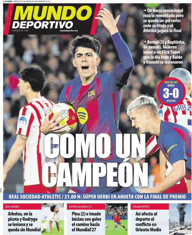 Capa Mundo Deportivo - 2026-03-04