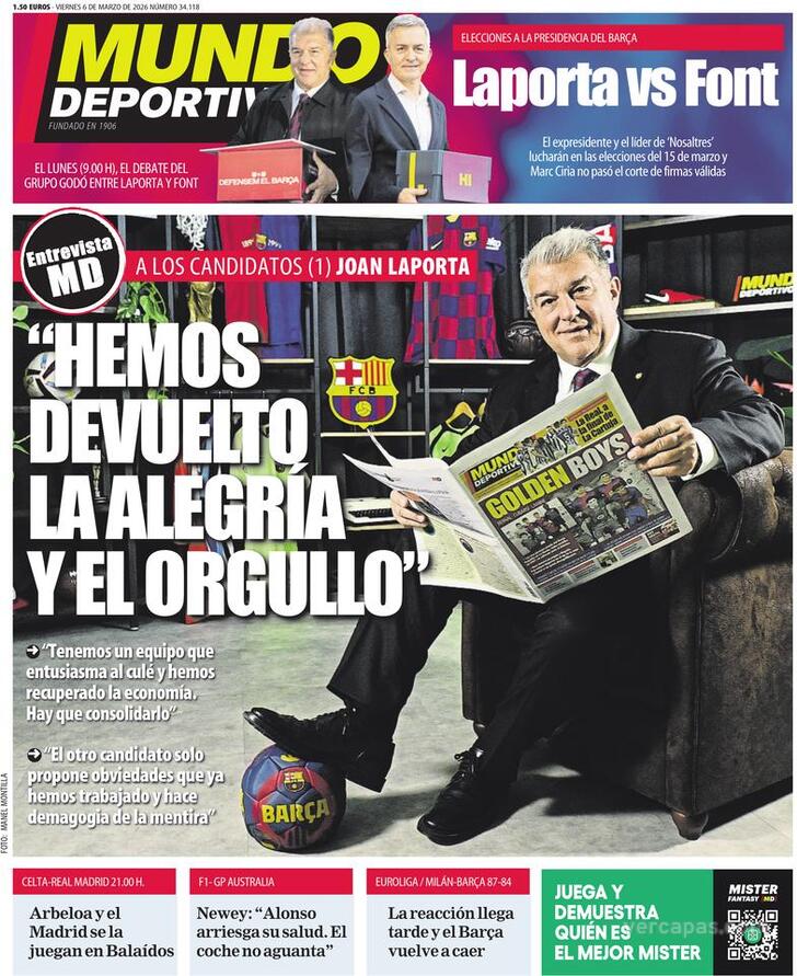 Capa Mundo Deportivo - 2026-03-06