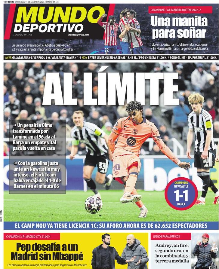 Capa Mundo Deportivo - 2026-03-11