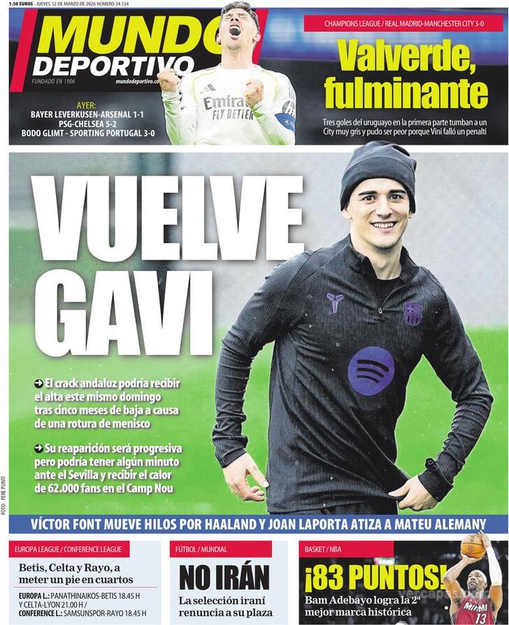 Capa Mundo Deportivo - 2026-03-12