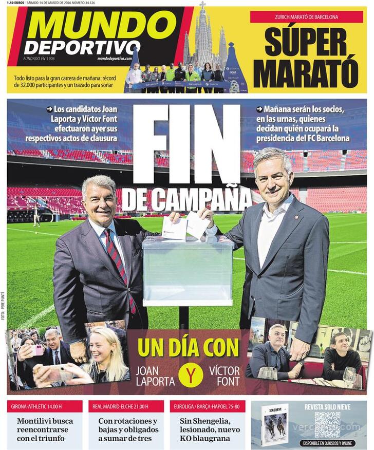 Capa Mundo Deportivo - 2026-03-14