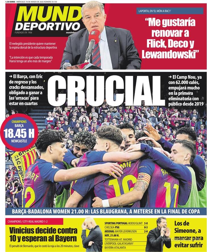 Capa Mundo Deportivo - 2026-03-18