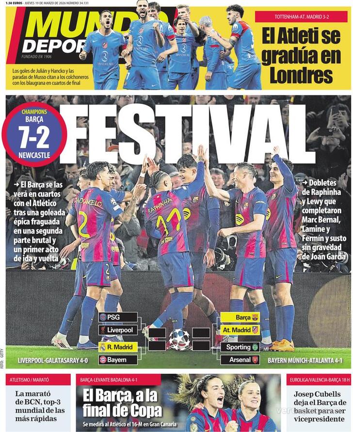 Capa Mundo Deportivo - 2026-03-19