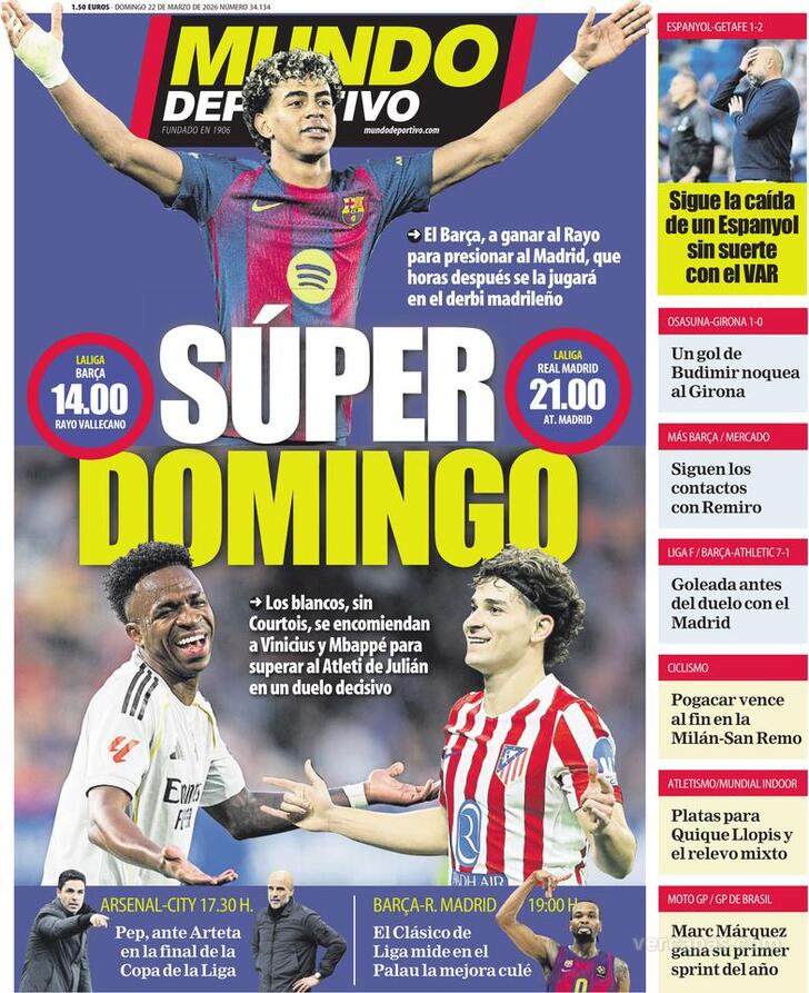 Capa Mundo Deportivo - 2026-03-22