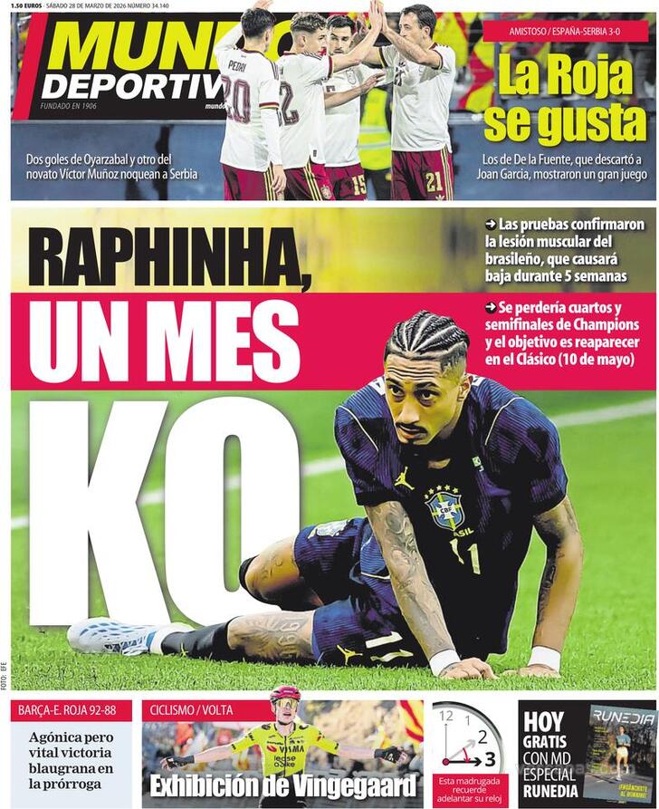 Capa Mundo Deportivo - 2026-03-28