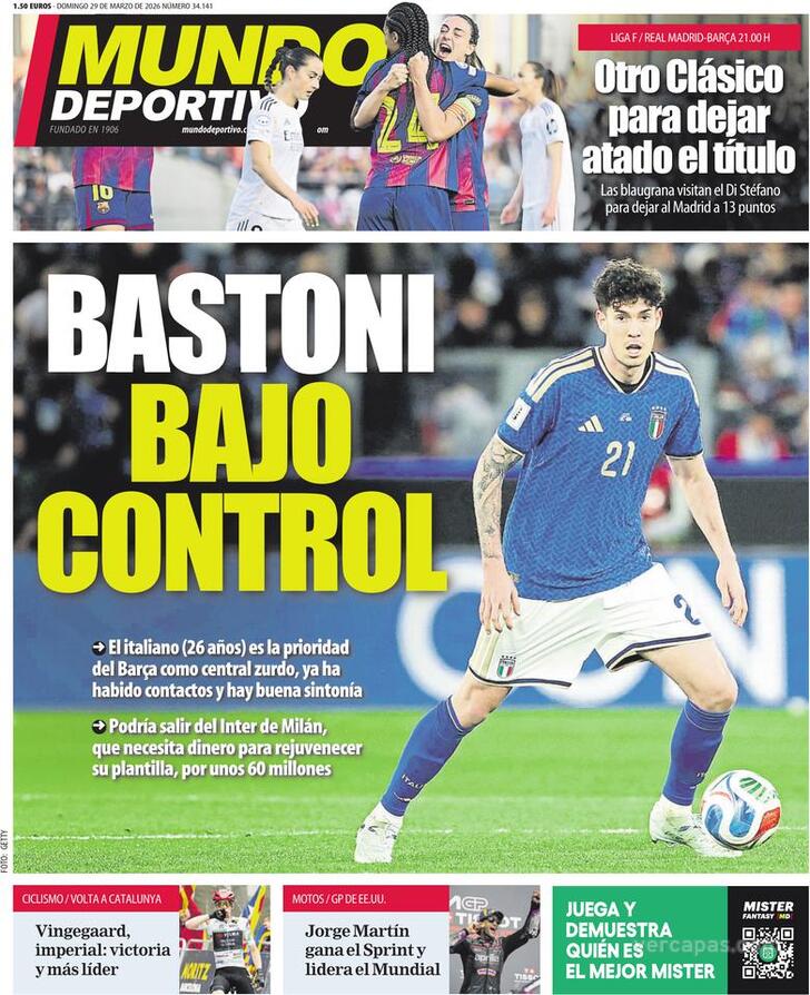Capa Mundo Deportivo - 2026-03-29