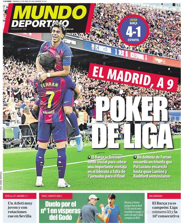 Capa Mundo Deportivo - 2026-04-12