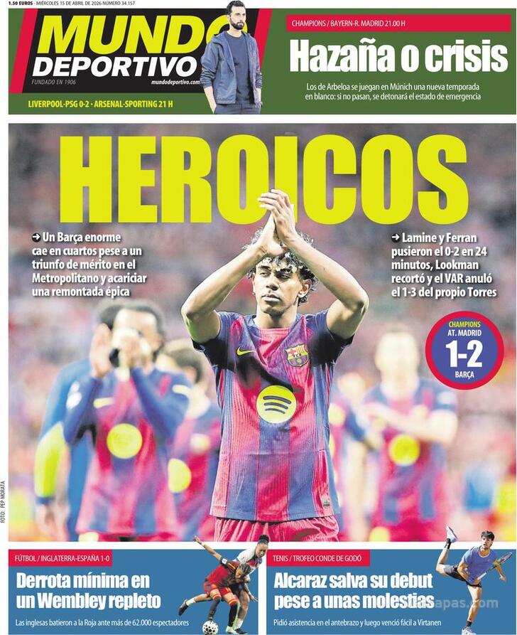 Capa Mundo Deportivo - 2026-04-15