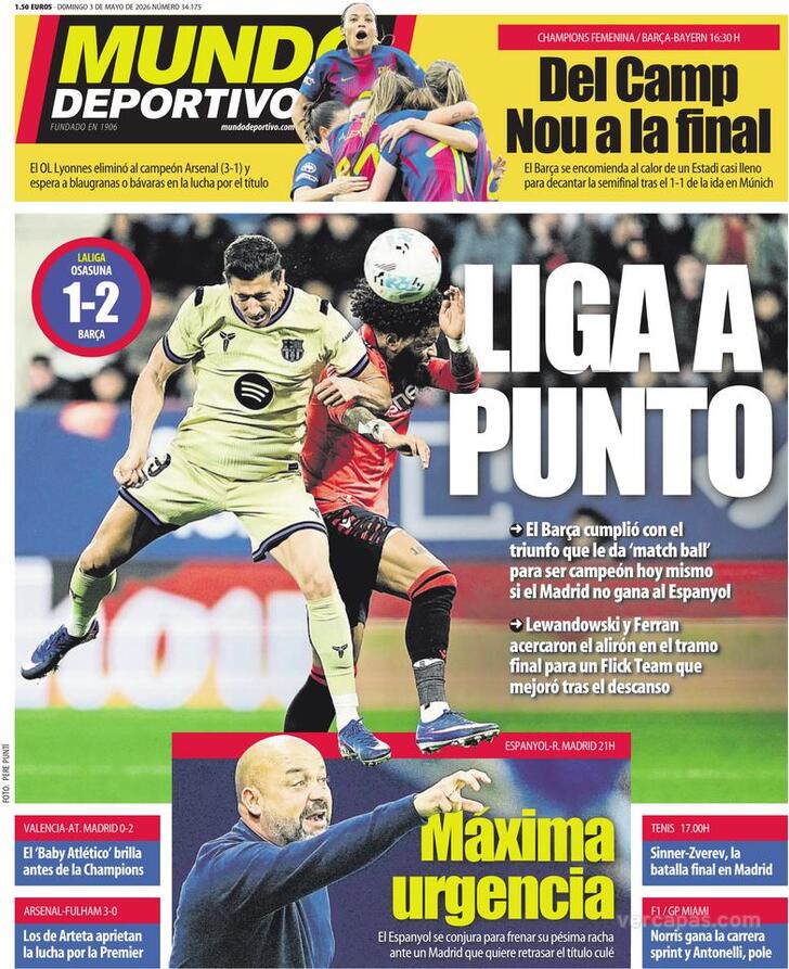 Capa Mundo Deportivo - 2026-05-03