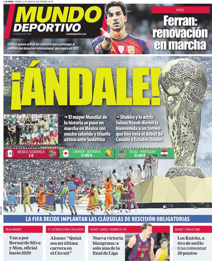 Capa Mundo Deportivo - 2026-06-12