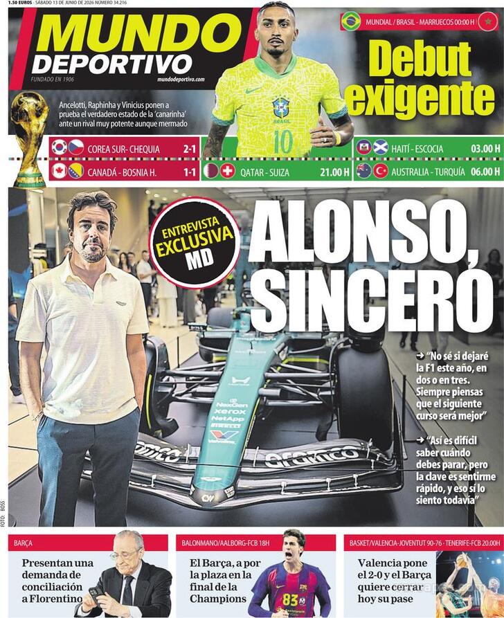 Capa Mundo Deportivo - 2026-06-13