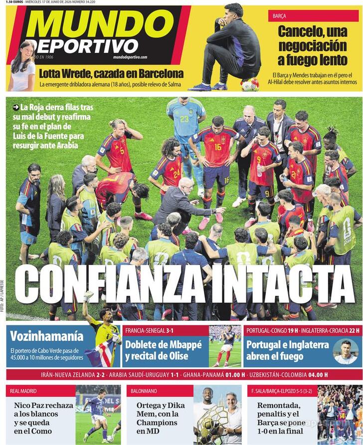 Capa Mundo Deportivo - 2026-06-17