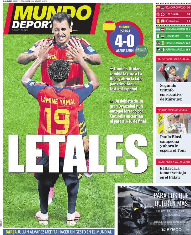 Capa Mundo Deportivo - 2026-06-22