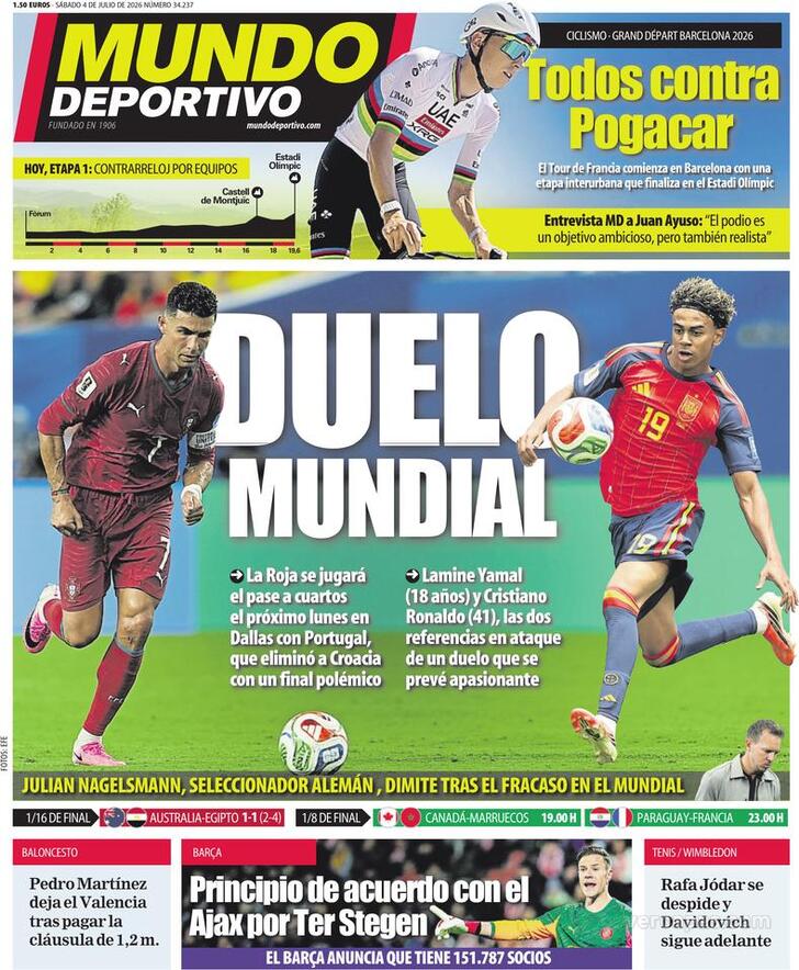 Capa Mundo Deportivo - 2026-07-04