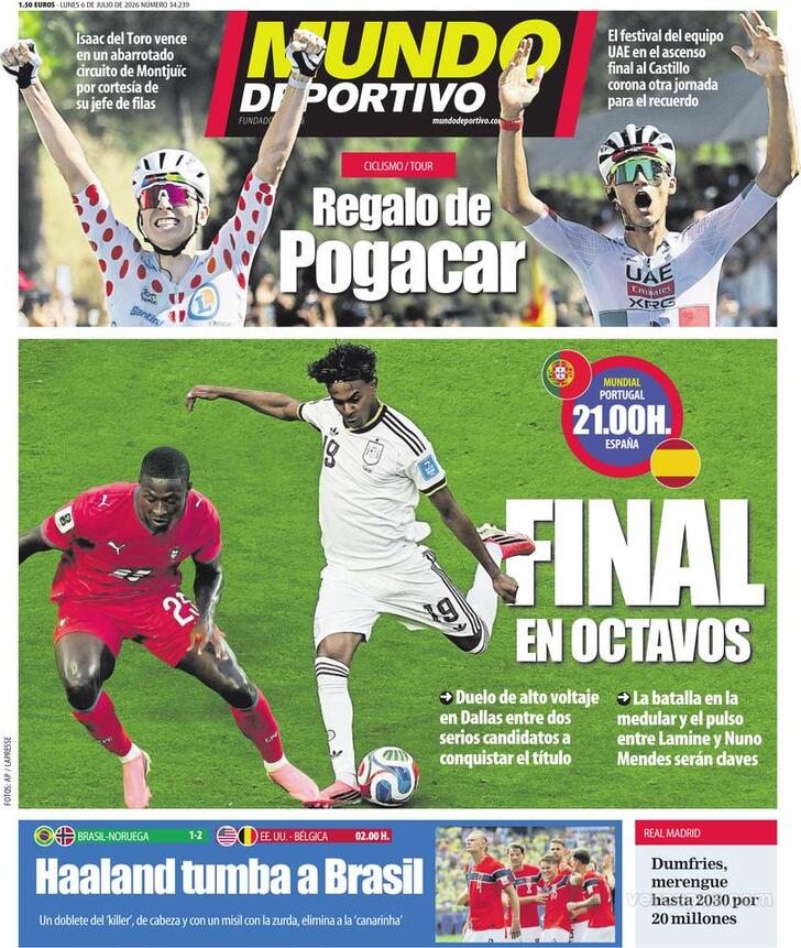 Capa Mundo Deportivo - 2026-07-06
