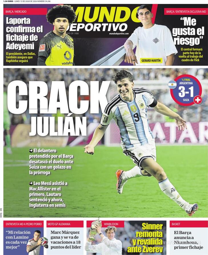 Capa Mundo Deportivo - 2026-07-13