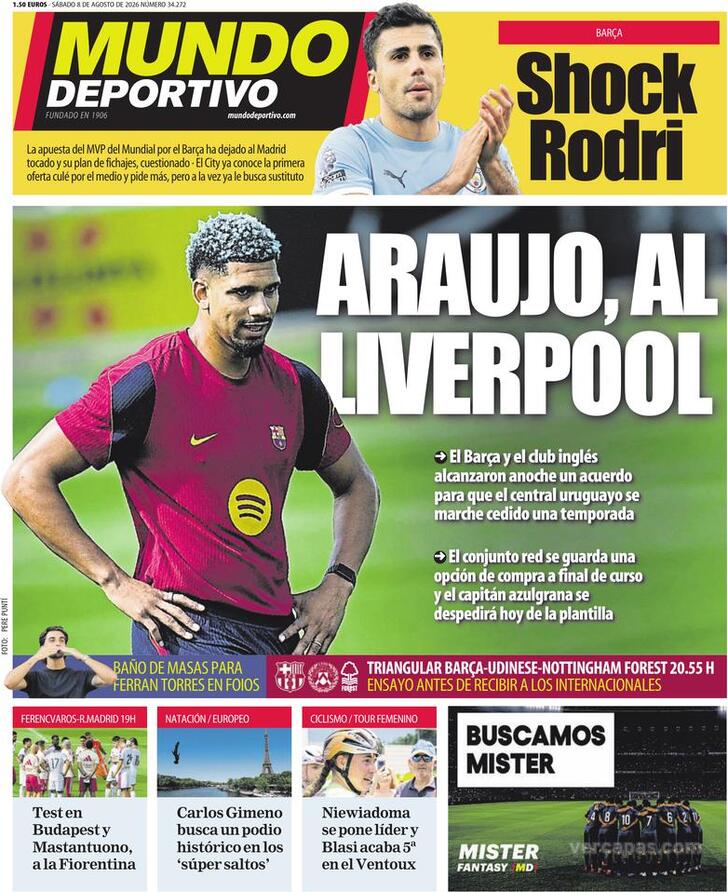 Capa Mundo Deportivo - 2026-08-08