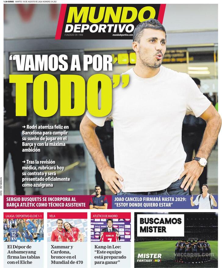 Capa Mundo Deportivo - 2026-08-18