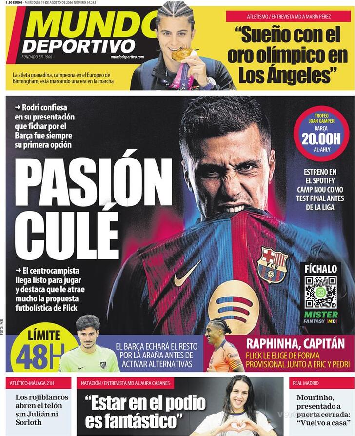 Capa Mundo Deportivo - 2026-08-19