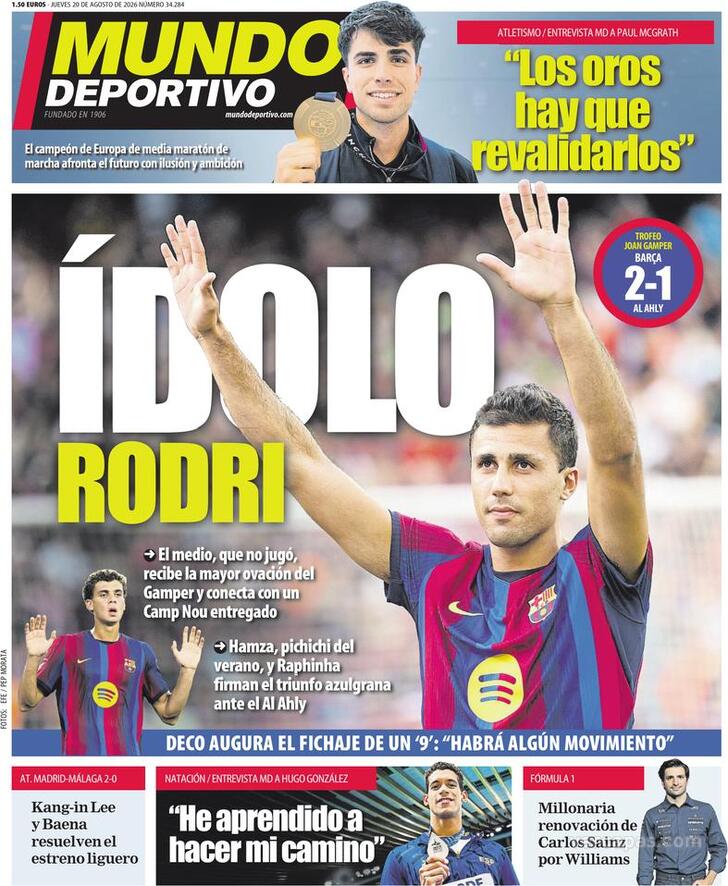 Capa Mundo Deportivo - 2026-08-20