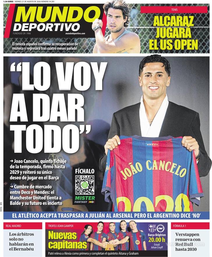 Capa Mundo Deportivo - 2026-08-21
