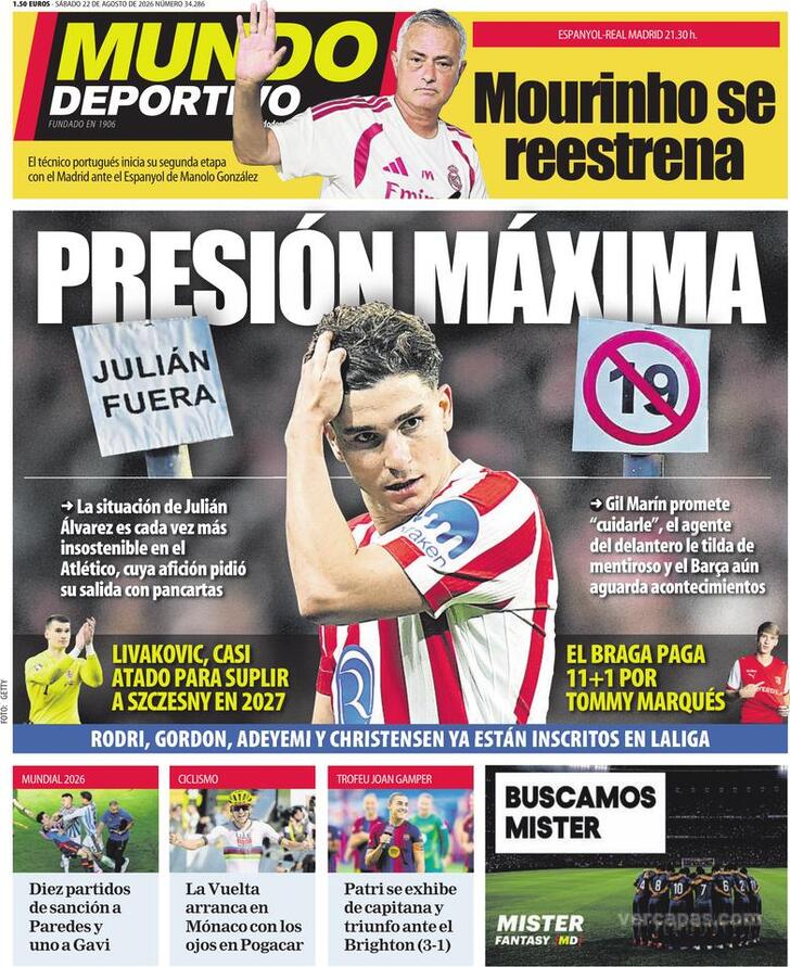 Capa Mundo Deportivo - 2026-08-22