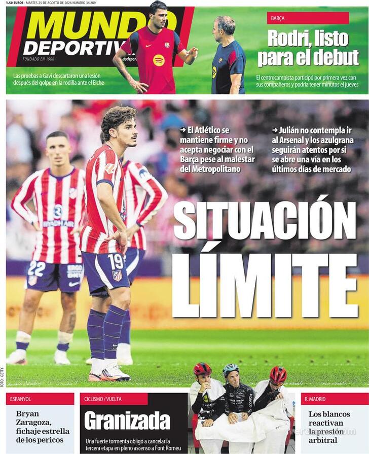 Capa Mundo Deportivo - 2026-08-25