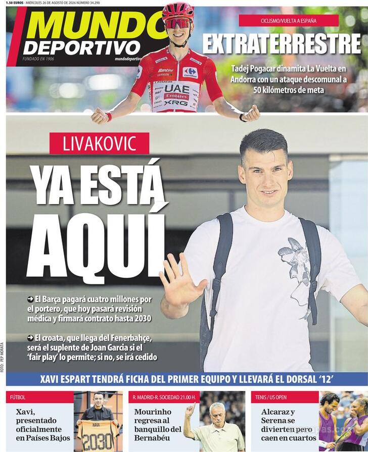 Capa Mundo Deportivo - 2026-08-26