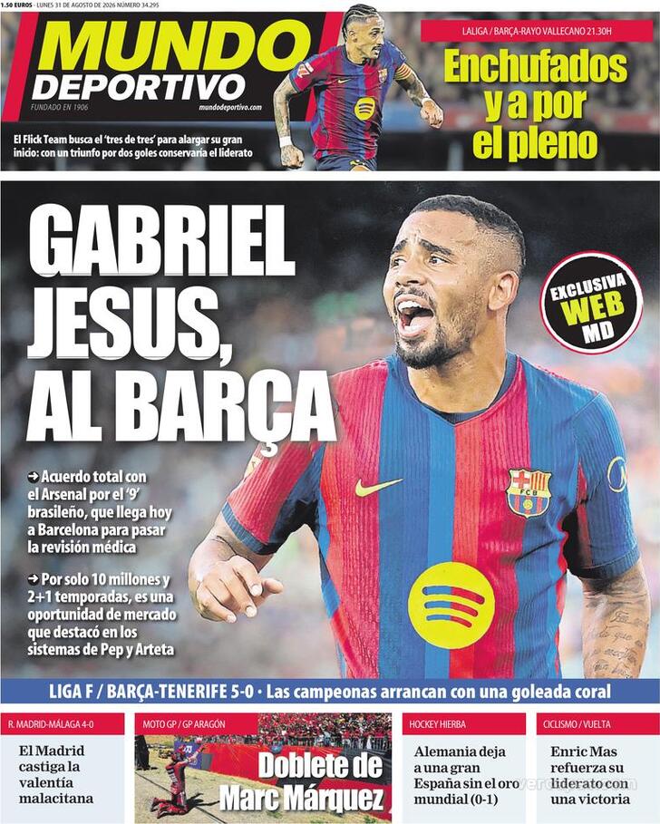 Capa Mundo Deportivo - 2026-08-31